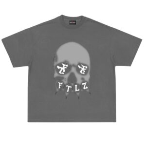 T-Shirt Oversized Charcoal "Skull FTLZ"